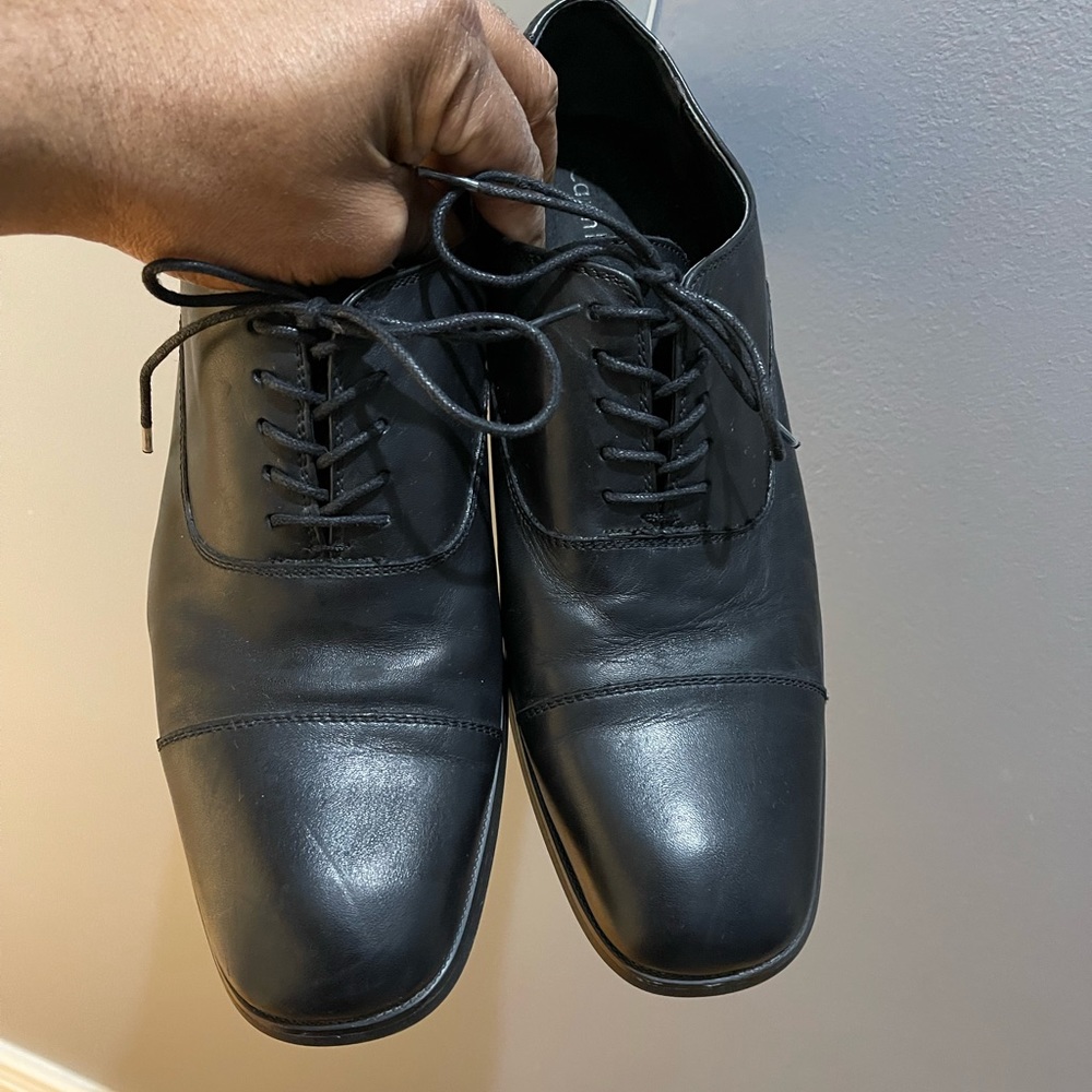 Calvin Klein Carlton lace-up dress shoes Blk Sz 9M - Picture 12 of 16